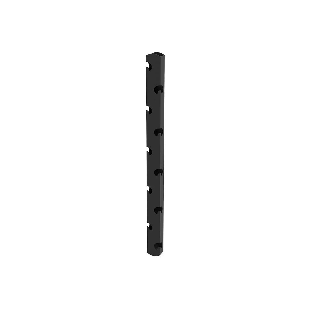 Basic HOOKA Steelful wandkapstok verticaal met 10 haken - zwart